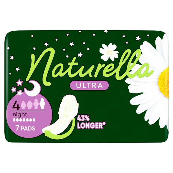 Naturella Ultra Night Größe 4 Pads mit Flügeln × 7