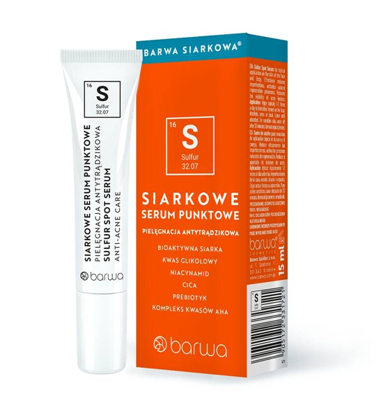 Siarkowe Serum Punktowe Barwa Siarkowa 15 ml