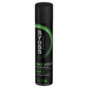Syoss Max Hold Haarspray beständig gegen äußere Einflüsse, megastark, 300 ml