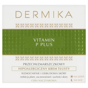 Dermika Vitamin P Plus Anti-Falten hypoallergene ölige Tages- und Nachtcreme 50 ml