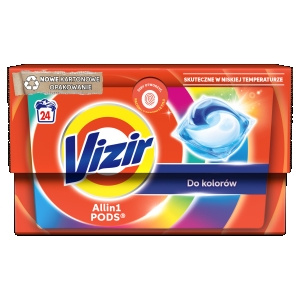 Vizir Platinum PODS Für farbige Kleidung Wäschekapseln, 24 Wäschen