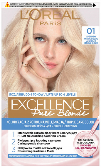 L'Oréal Paris Excellence Pure Blonde Hair Dye 01 Ultra-Light Natural Blonde