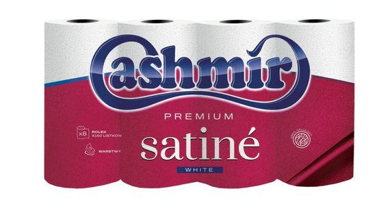 CASHMIR PAPIER TOALETOWY ( 8) 3W PREMIUM BIAŁY SATINE WHITE