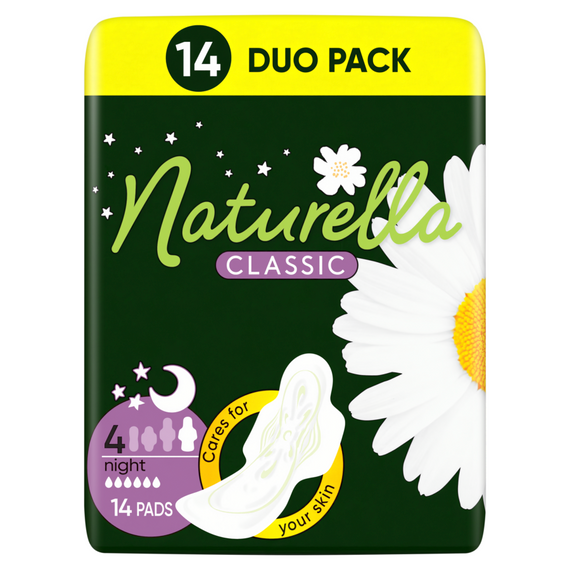 Naturella Classic Night Camomile Pads with wings x14