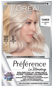 LOREAL Preference Le Blonding Toner koloryzujący do włosów blond - Platinum Ice