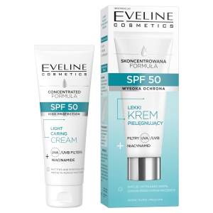 Concentrated formula Light care cream with SPF50