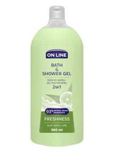 On Line Żel i Płyn do kąpieli 2w1 Freshness 980ml