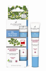 Żel do powiek i pod oczy ze świetlikiem lekarskim 15 ml - Floslek