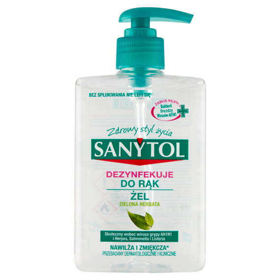 Sanytol Hand Disinfection Gel Green Tea 250 ml