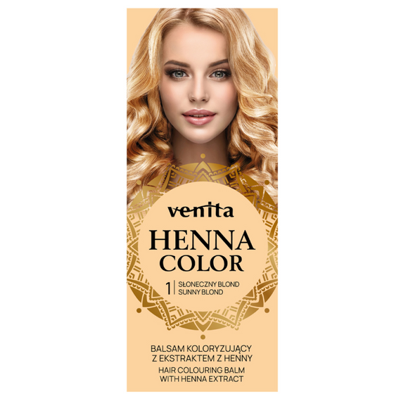 BALSAM KOLORYZUJĄCY Z EKSTRAKTEM Z HENNY SŁONECZNY BLOND NR 1