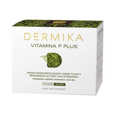 Dermika Vitamin P Plus Anti-Falten hypoallergene ölige Tages- und Nachtcreme 50 ml