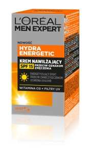 Krem nawilżający z SPF15 Hydra Energetic  L’Oréal Paris Men Expert,