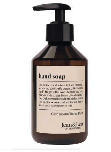 Jean&Len Mydło w płynie bez parabenów Kardamon Tonka 250 ml z Niemiec