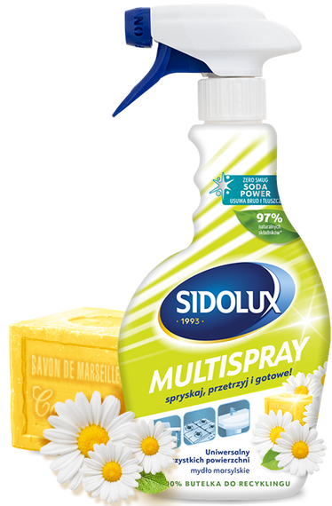 SIDOLUX MULTISPRAY Płyn do wszystkich powierzchni - mydło marsylskie 500 ml