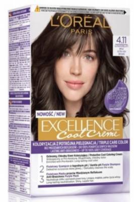  4.11 Ultra Braun L'Oreal Excellence Cool Creme Haarfarbe