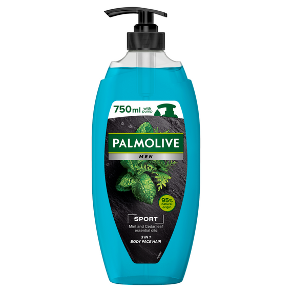 Palmolive MEN Sport Duschgel für Männer 3in1, Minze und Zeder 750 ml