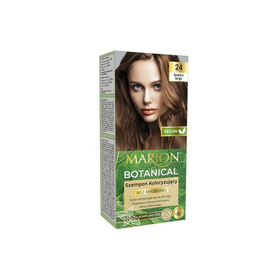 Marion  Szampon koloryzujący BOTANICAL 24 Średni brąz