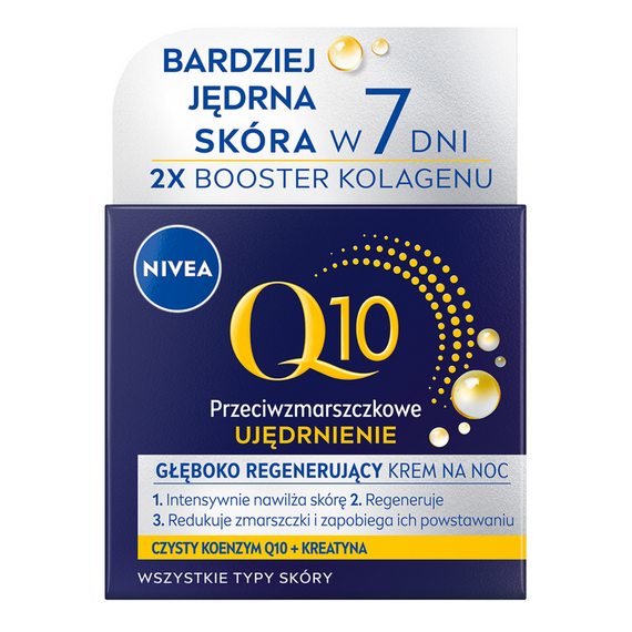 Nivea Q10 Przeciwzmarszczkowe Ujędrnienie Regenerujący krem na noc 50 ml