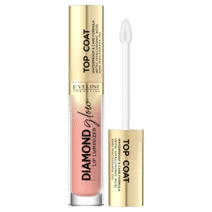 Eveline Cosmetics Diamond Glow Lip Luminizer Lipgloss mit Hyaluronsäure, Nr. 13 Peach Fuzz