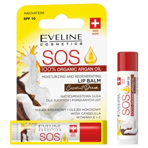 Eveline Cosmetics S.O.S. Nawilżająco-regenerujący balsam do ust Cocos