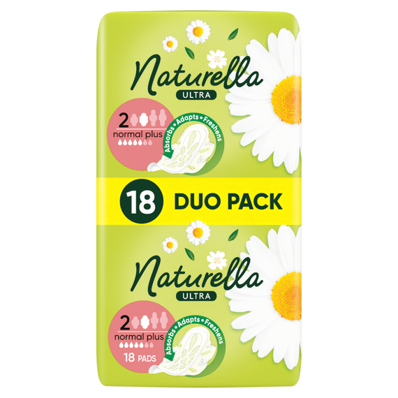 Naturella Ultra Normal Plus Size 2 Pads mit Flügeln × 18