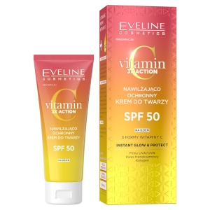 Vitamin C 3 x action Moisturizing and protective face cream SPF 50
