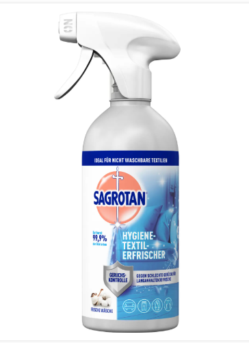 Higieniczny odświeżacz do tkanin Sagrotan 500 ml z Niemiec