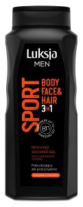 Luksja Men Sport Stimulating shower gel 3in1 500 ml
