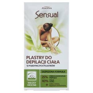 Joanna Sensual Body depilation patches strong hair 12 pieces and a tube of soothing oil 10 ml