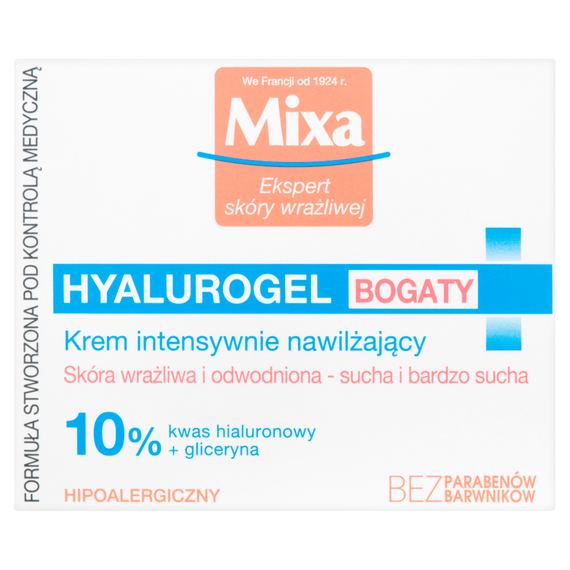 Mixa Hyalurogel Bogaty Krem intensywnie nawilżający 50 ml