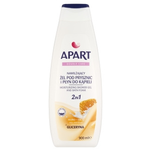 Apart Double Care Feuchtigkeitsspendendes Duschgel und Badeflüssigkeit 2in1 Milch und Honig 900 ml