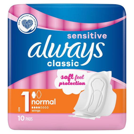 Always Classic Sensitive Pads mit Flügeln (Größe 1) x10