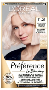L'Oréal Paris Préférence Farba do trwałej koloryzacji 11.21 Moscow Ultrajasny Chłodny Perłowy Blond