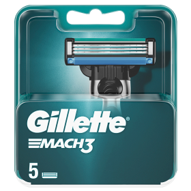 Gillette Mach3 Men's Razor Replacement Blades, 5 Replacement Blades