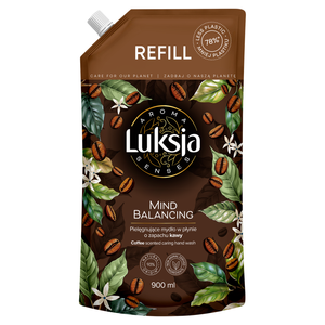 Luksja Aroma Senses Pflegende Flüssigseife mit Kaffeeduft, Nachfüllpackung, 900 ml
