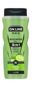 On Line Men Żel pod prysznic 3in1 Fresh Lime dla mężczyzn 410ml