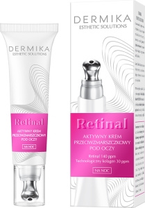 Dermika Esthetic Solutions Retinal Aktywny krem przeciwzmarszczkowy pod oczy na noc 15 ml