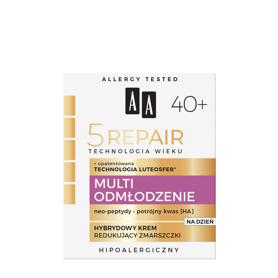 AA Technologia Wieku 5Repair 40+ Multi Odmłodzenie krem na dzień redukujący zmarszczki 50 ml