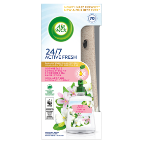 Air Wick Active Fresh Odświeżacz automatyczny i wkład białe kwiaty 228 ml