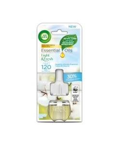 Air Wick Essential Oils Nachfüllung für den elektrischen Lufterfrischer Baumwolle und frische Luft, 19 ml