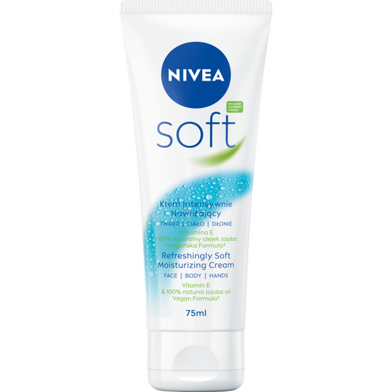 Nivea Soft Intensiv feuchtigkeitsspendende Creme für Körper, Hände und Gesicht 75 ml