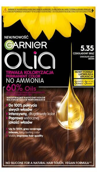 Garnier Olia Farba do włosów 5.35 Czekoladowy brąz