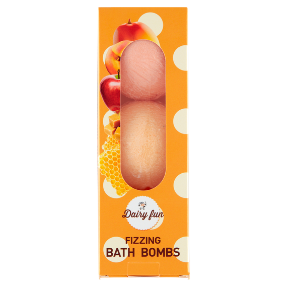 Dairy Fun Peach & Mango Caramel Apple Milk & Honey Brausebadebomben 3 x 100 g