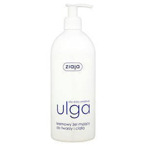 Ziaja Ulga dla skóry wrażliwej Kremowy żel myjący do twarzy i ciała 400 ml