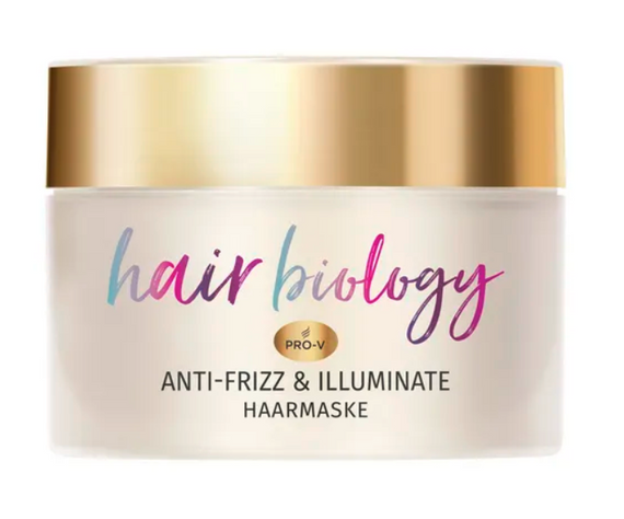 Hair Biology Anti-Frizz & Illuminate Maska przeciw puszeniu się włosów i rozświetlający 160 ml