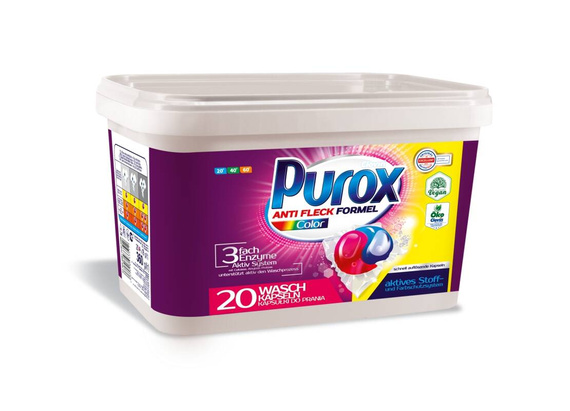 Purox Duo Caps Color Laundry Capsules 360 g (20 washes)