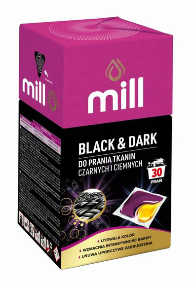 MILL Kapsułki do prania Czarnego BLACK 30 sztuk