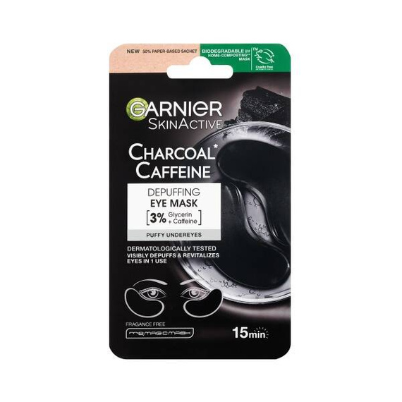 Garnier Skin Naturals Charcoal Caffeine Płatki redukujące efekt opuchniętych oczu 5 g