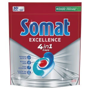 Somat Excellence 4 in 1 Caps Dishwasher Capsules 570 g (30 pieces)