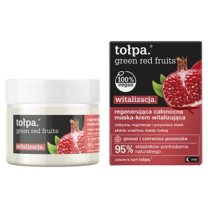 TOŁPA Regenerierende All-Night Creme-Maske, grüne rote Früchte Vitalität 50 ml